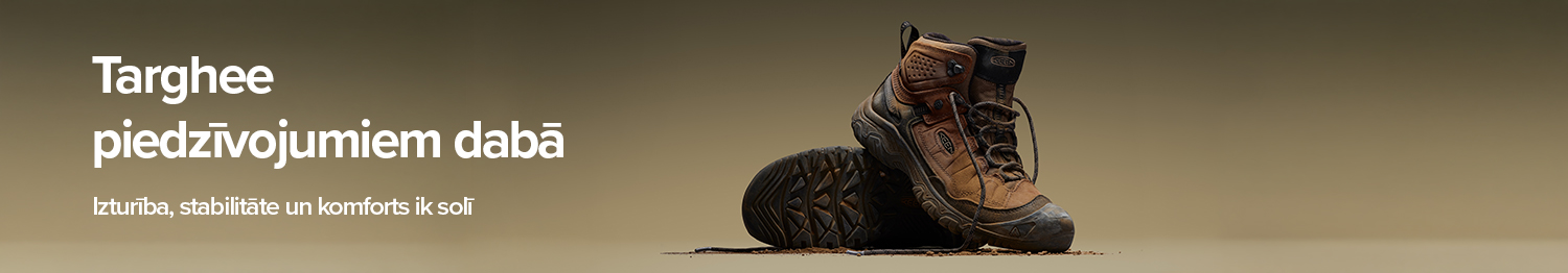 Atklājiet KEEN Targhee pārgājienu apavus &ndash; ērti, izturīgi un uzticami dabā. Ātra piegāde, 365 dienu bezmaksas atgrie&scaron;ana.